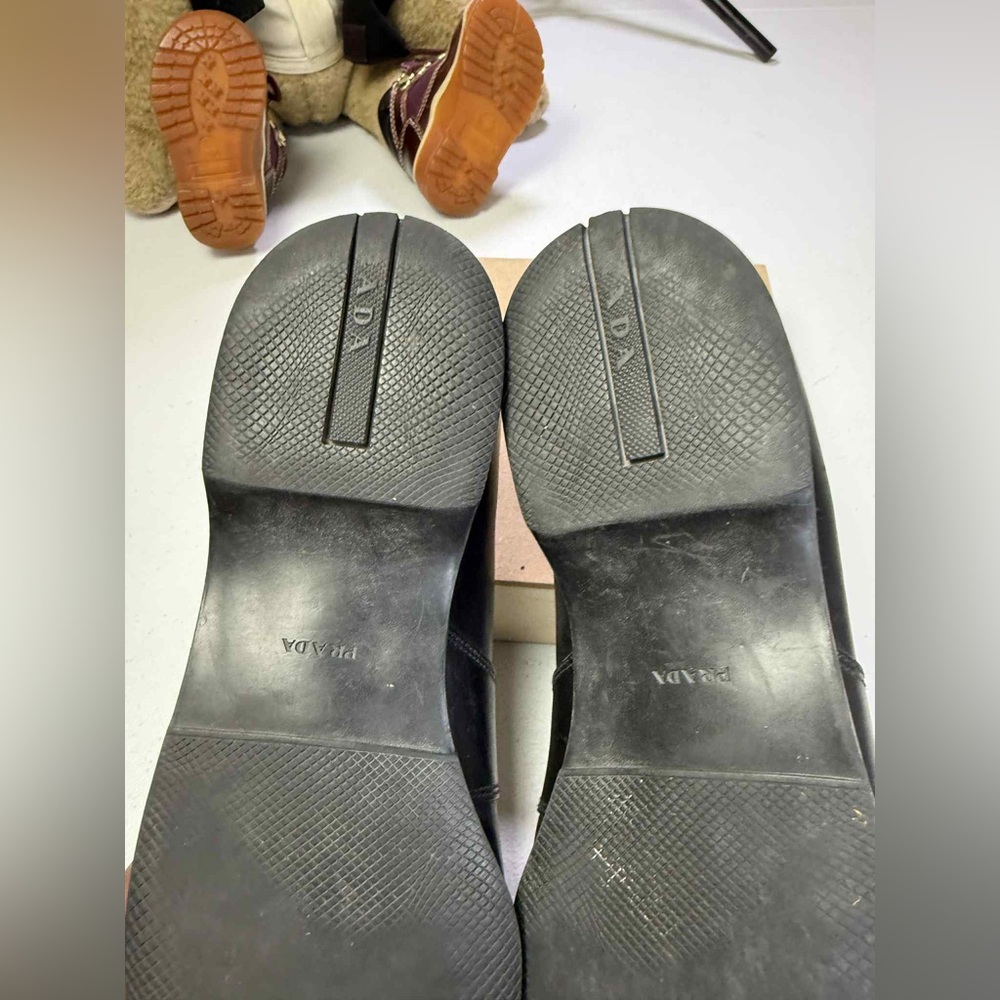 PRADA Milano Black Leather Driver Loafers Size US 9.5 / UK 8.5 - Picture 5 of 15